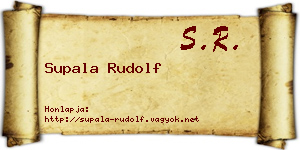 Supala Rudolf névjegykártya